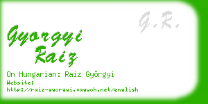 gyorgyi raiz business card